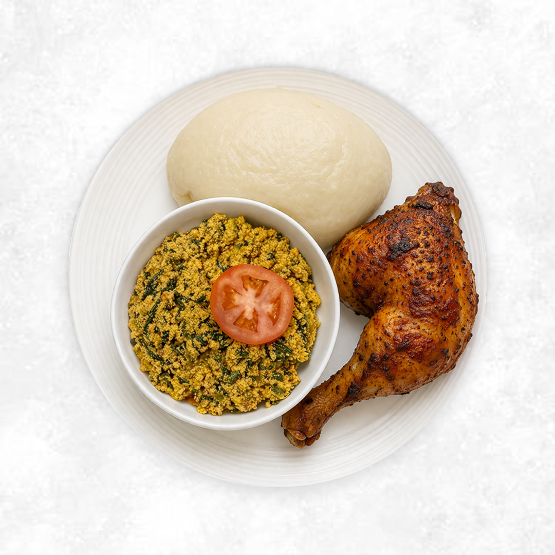 Egusi with Pounded Yam