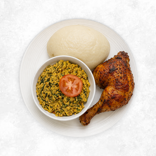 Egusi with Pounded Yam